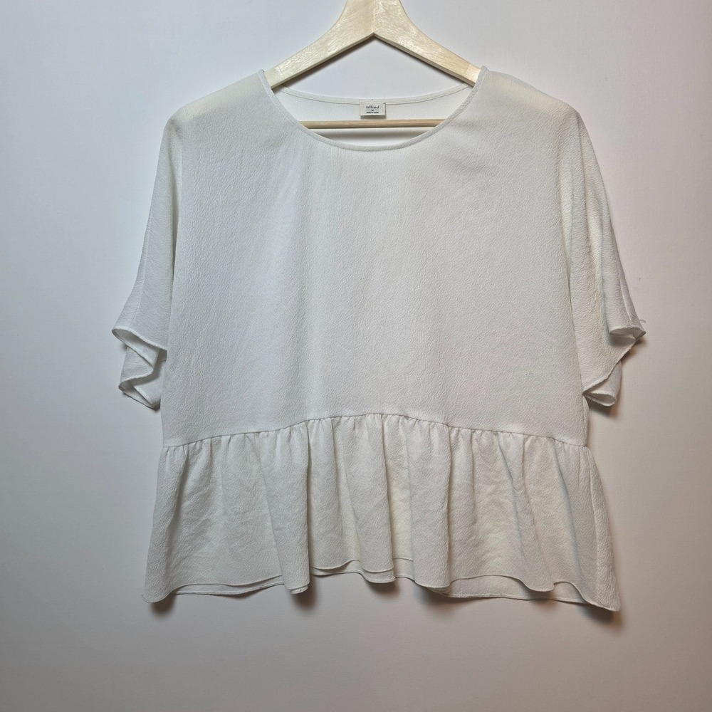 Wilfred Maces Blouse from Aritzia Short Sleeve Lightweight Relax Fit Medium